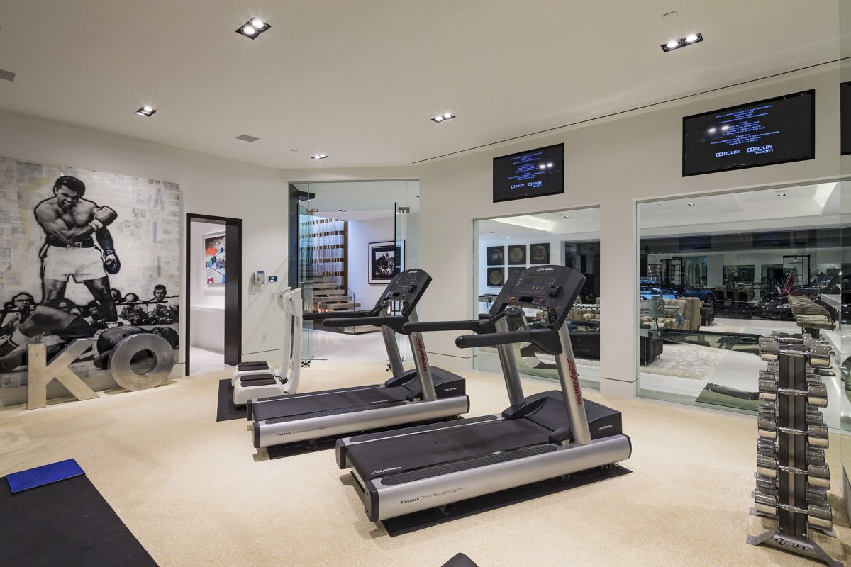 Beverly-Hills-mansion-home-gym