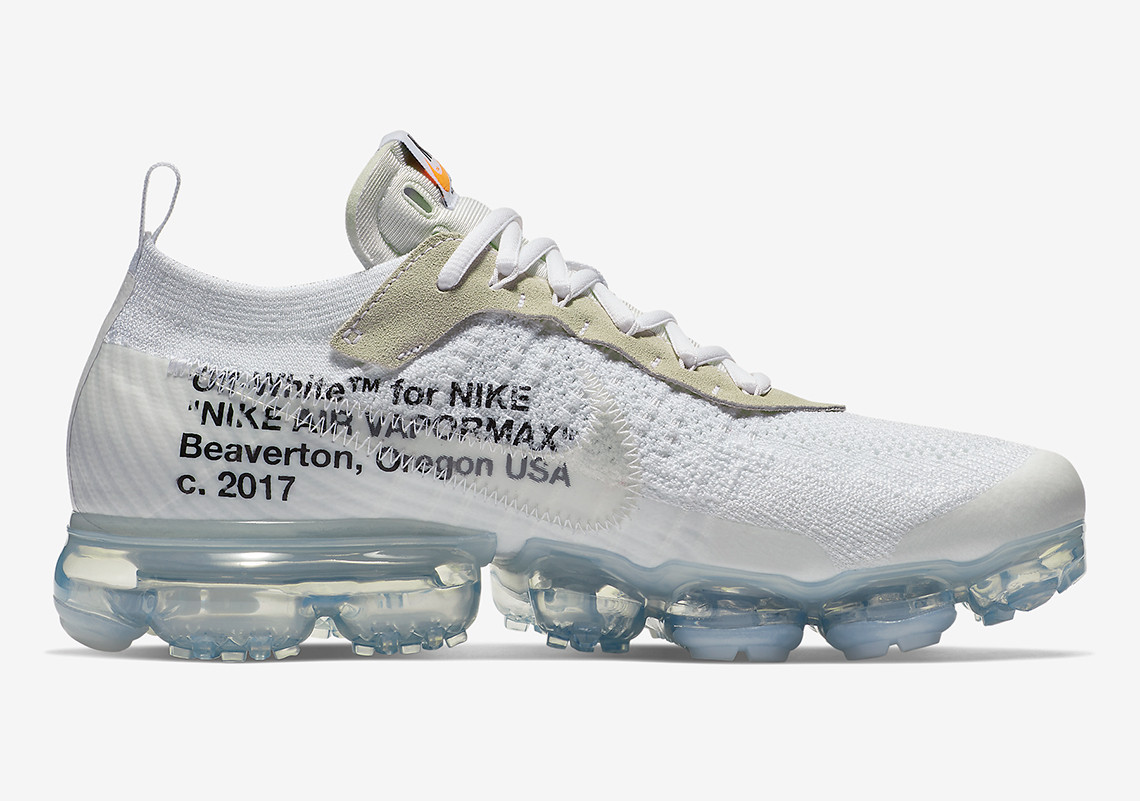 Off White x Nike Air VaporMax WhiteBlackTotal Orange