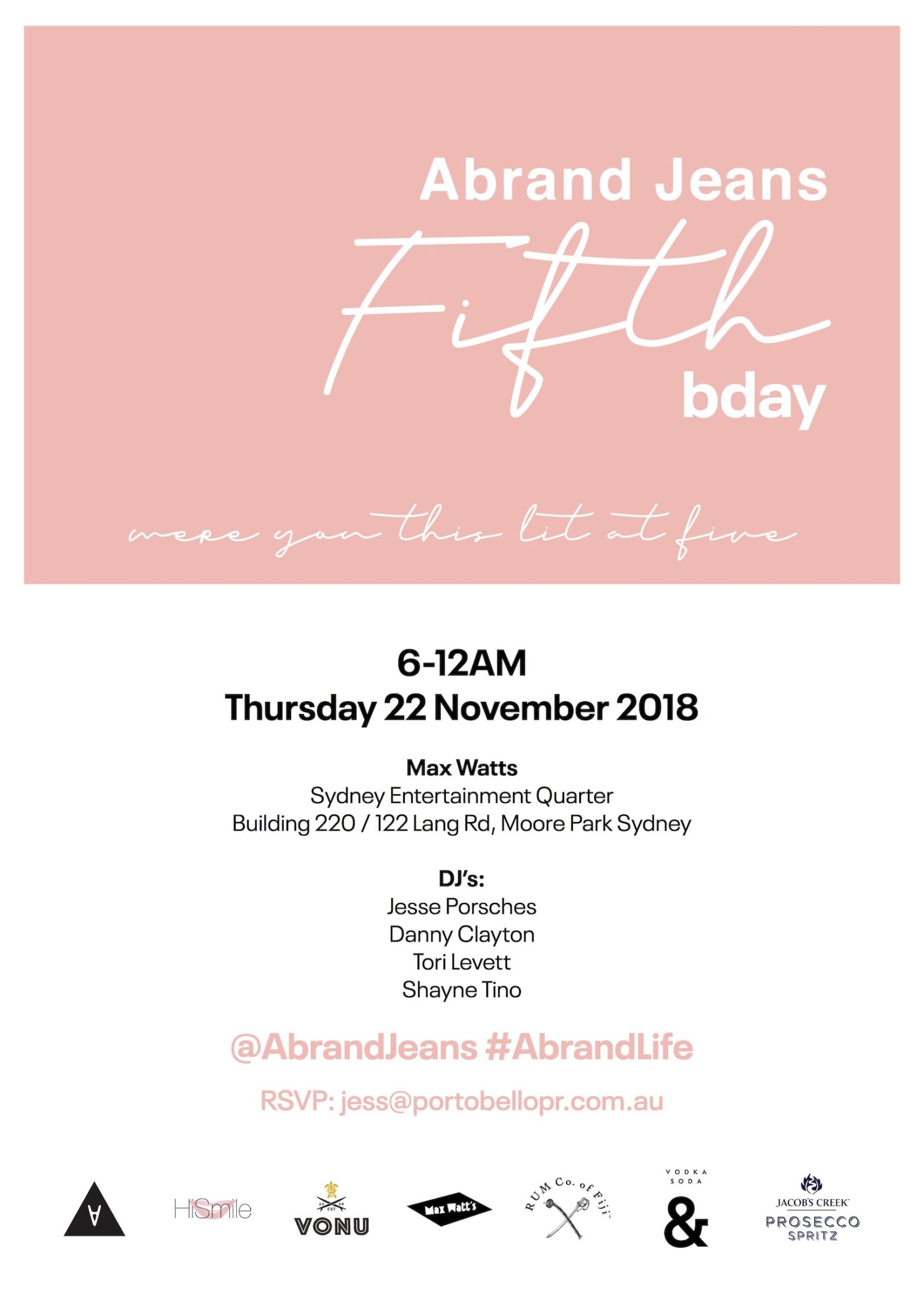 ABRAND FIFTH BDAY INVITE - THE CUT